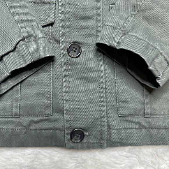 George Jacket Hooded Utility Style Green & Grey Size 6 - Picture 2 of 16